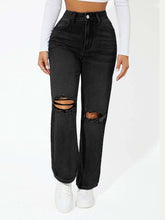 PETITE High Waist Ripped Jeans